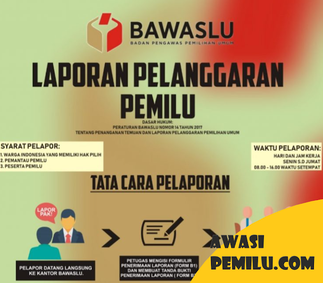 cara membuat laporan pelanggaran Pemilu bagi masyarakat indonesia sesuai dengan peraturan perundang-undangan.